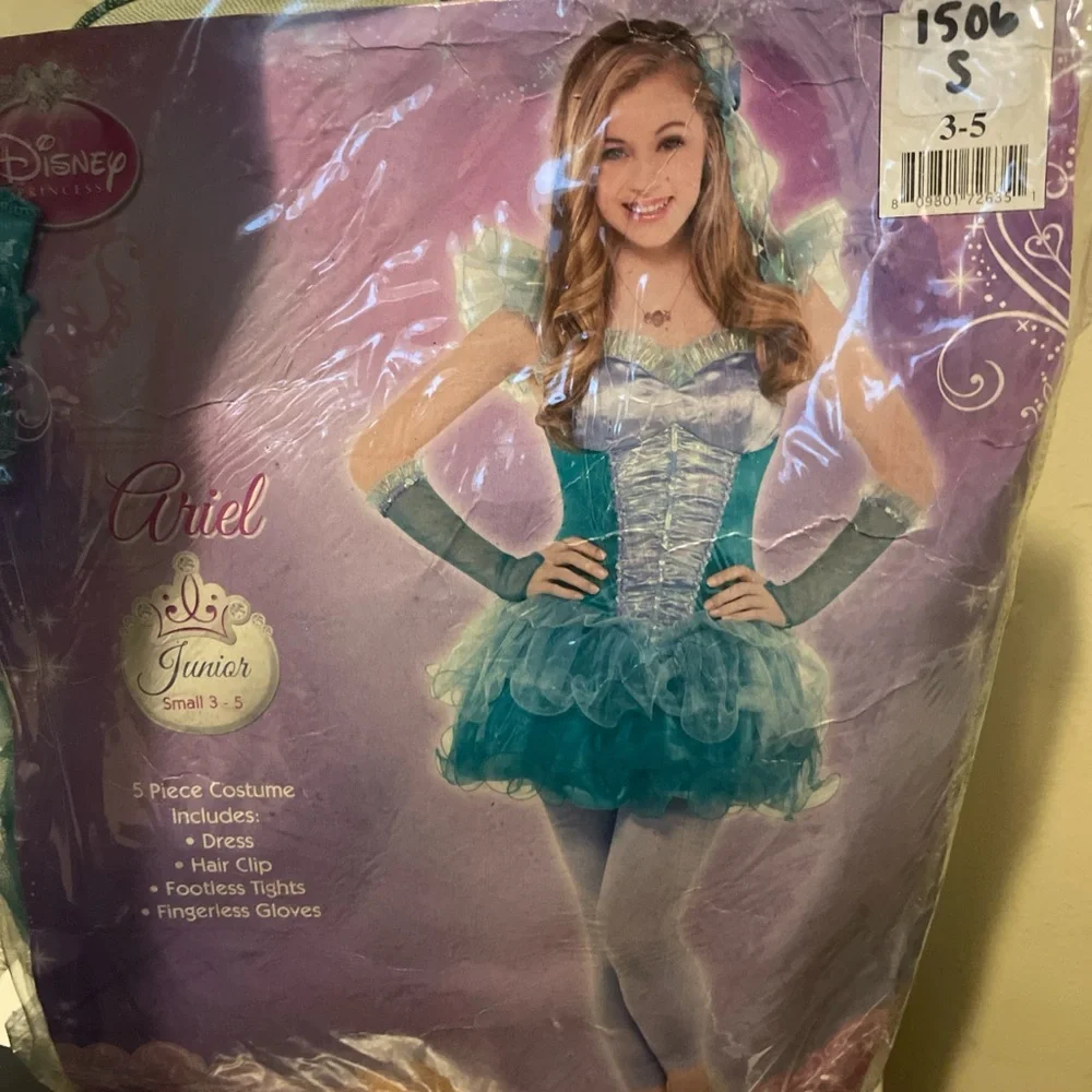 Teen girl Disney Ariel Junior Costume - Teal and White size small